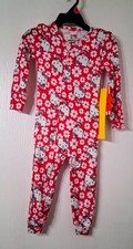 Toddlers 2T Hello Kitty One-Piece Sleeper Zip- Up Pajamas New