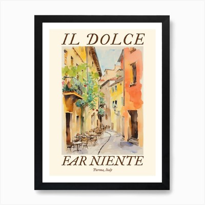 Il Dolce Far Niente Parma, Italy Wa Framed Wall Art Poster Canvas Print Picture