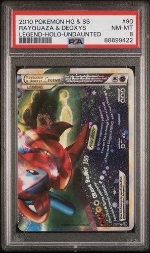Rayquaza & Deoxys Legend (Bottom) 90/90 Undaunted Holo PSA 8