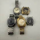 Timex Electric Quartz Vintage Lot of 5 Men’s Watches As Is For Parts / Repair