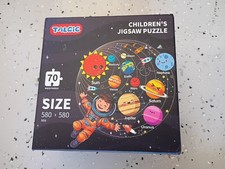 Childrens Solar System Round Circle Puzzle Talgic 70 Pcs / New In Box/ Ages 5 