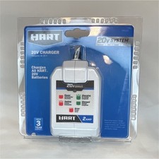 Hart 20V Charger HPCG01 White for 20V Batteries Single Battery Charging 20 Volt