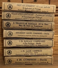 Bell System First Aid Kit Contents Bandages - 7 Boxes