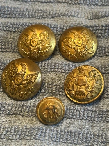 Antique Civil War Button Lot-Calvary-Officer-D. Evans -Other