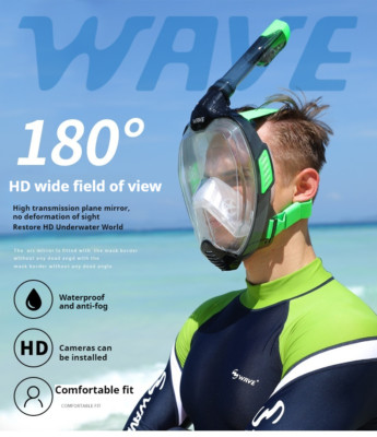 Professional diving equipment large frame anti-fog free snorkeling mask