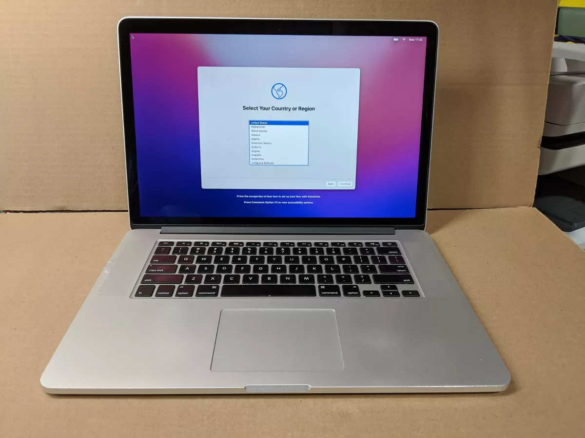 2015 Macbook Pro 15 Intel Quad-Core i7 2.2GHz 16GB RAM 256GB Monterey