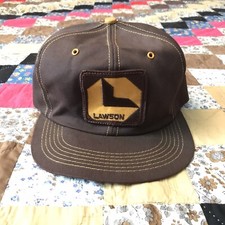 Vintage LAWSON Patch Hat Made In USA Trucker Cap K Products Snapback K Brand