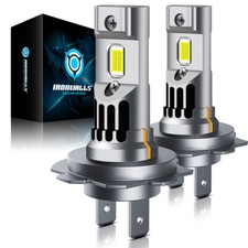 H7 LED Headlight Bulb Kit High Beam 6000K Cool White Bulbs Bright Plug Play 2x