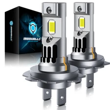 H7 LED Headlight Bulb Kit High Beam 6000K Cool White Bulbs Bright Plug&Play 2x