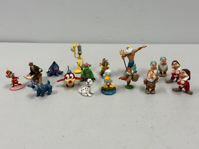 Disney Choco Party Mini Figure Lot Of 17 Milo Pete's Dragon King Triton Jock Gus