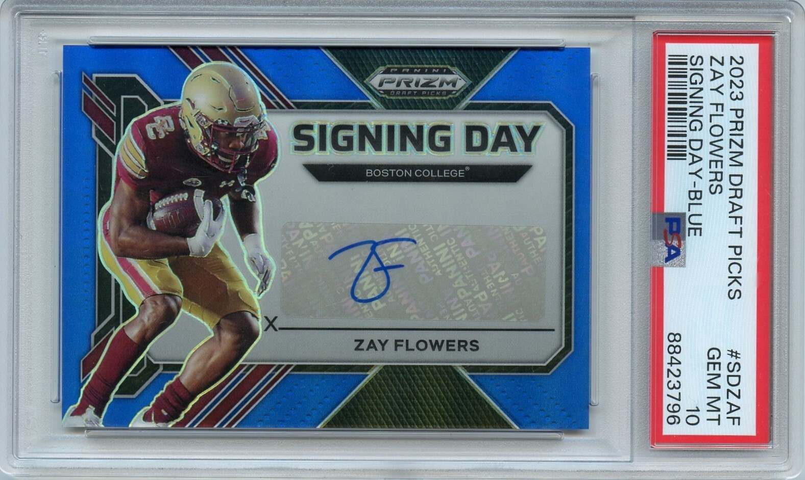 Zay Flowers Panini Prizm Draft Picks Signing Day #SDZAF Blue