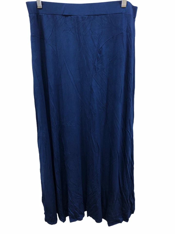 Maxi Falda Lisa Rinna Collection Pull-on Botón Frontal Tejida Azul Marino Talla Mediana   Foto 2 de 2