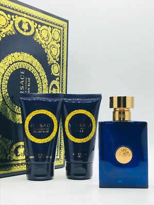 Versace Dylan Blue Men 3pc Set Cologne Spray oz After Shave