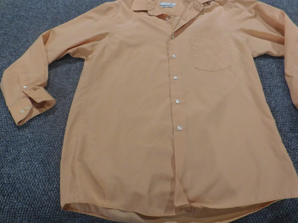Camisa Geofrey Beene MEns 15.5 Melocotón Botón Sin Arrugas Foto 4 de 4