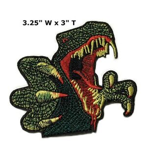 Jurassic Park Movie T-Rex Dinosaur Iron on Sew-on Embroidered Decorative Patch
