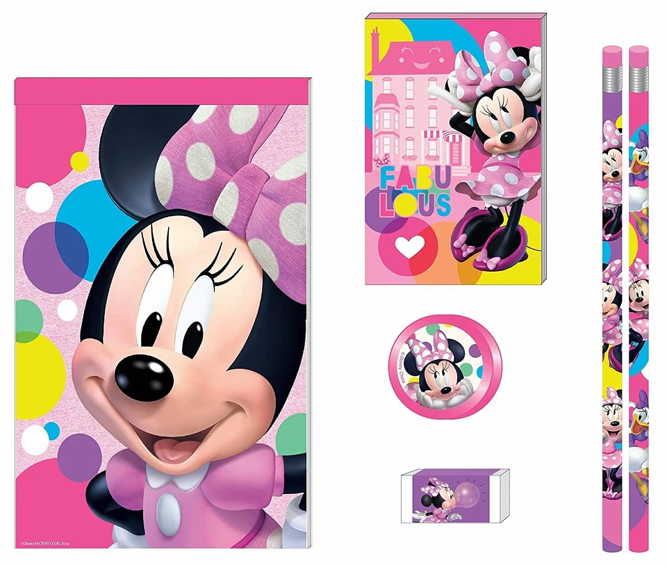 Disney Minnie Mouse Stationery Set with Calculator, Notepad, Pencils, Sharpener - Image 2 of 4