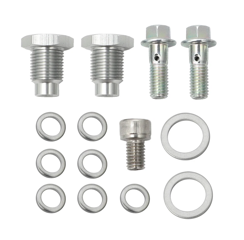 Kit de aletas de línea de aceite de alimentación doble de EE. UU. para Yamaha SR500 SR400 TT500 XT500 HL500 Billet Foto 4 de 4