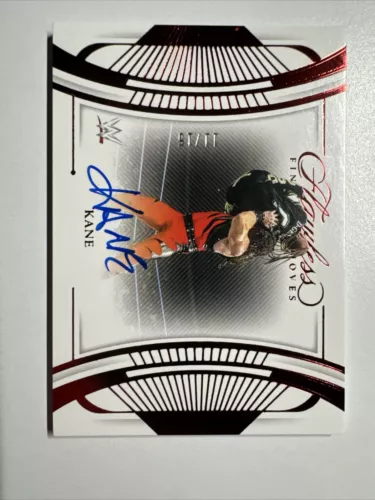 2024 WWE Flawless Kane Finishing Moves Ruby Red Auto 11/15