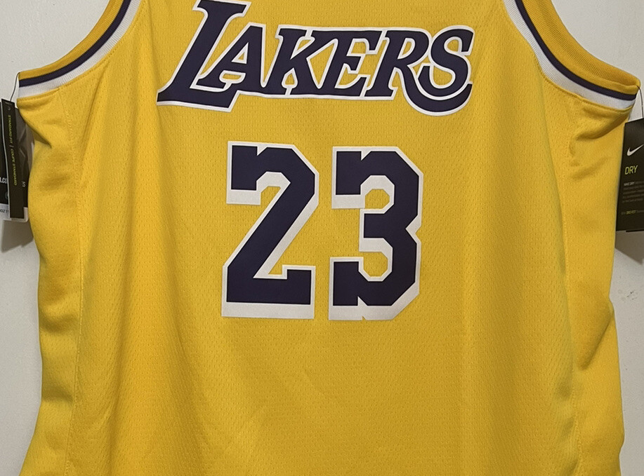 NIKE NBA LA LAKERS LEBRON JAMES MENS ICON ED SWINGMAN JERSEY