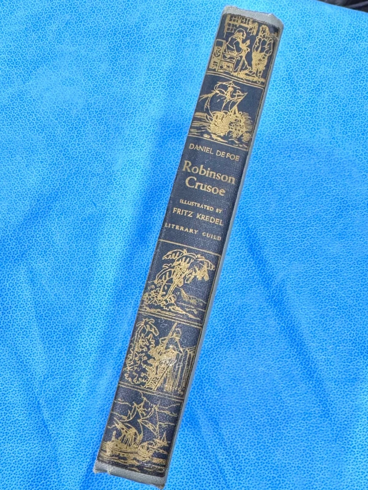 ROBINSON CRUSOE  1946 Daniel Defoe/ Fritz Kredel Color Illustrations - Hardcover - Image 2 of 4