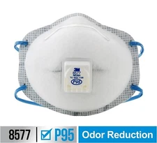 3M 8577 P95  Paint Sanding Respirator Nuisance Level Organic Vapor Relief☣️☢️👍