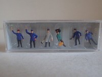 Preiser Bahnpersonal Db Allg 10010 Abfahrt KofferträGe Arbeiter H0 1:87 Ovp 6Fig
