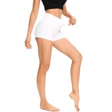 Women's 2" High Waist Yoga Shorts Tummy Control Biker Running Workout Compres...