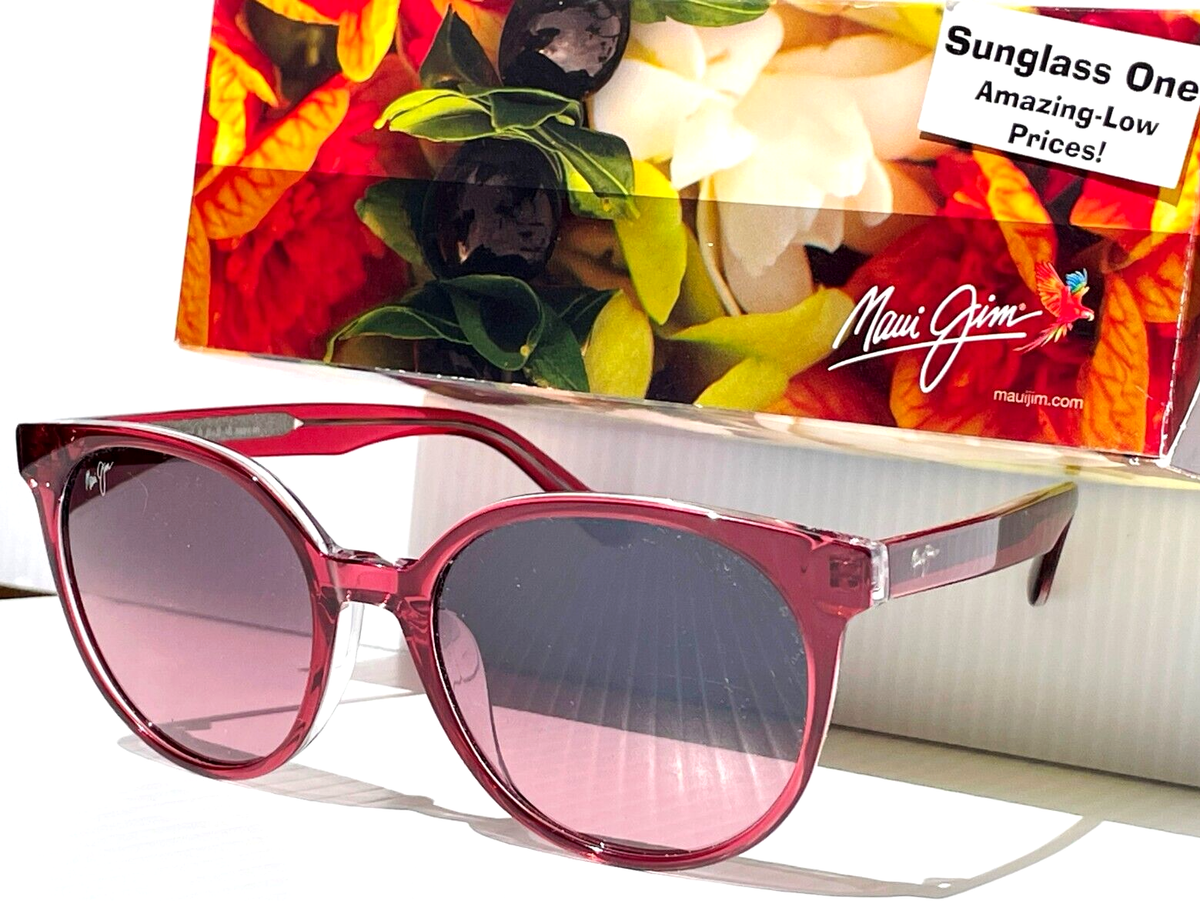 NEW Maui Jim MEHANA Raspberry POLARIZED Crystal Rose GLASS