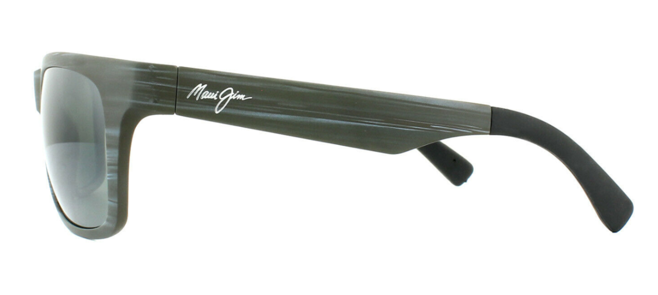 Maui Jim KAHI Polarized Sunglasses 73663W Aquamarine Woodgrain/Gray