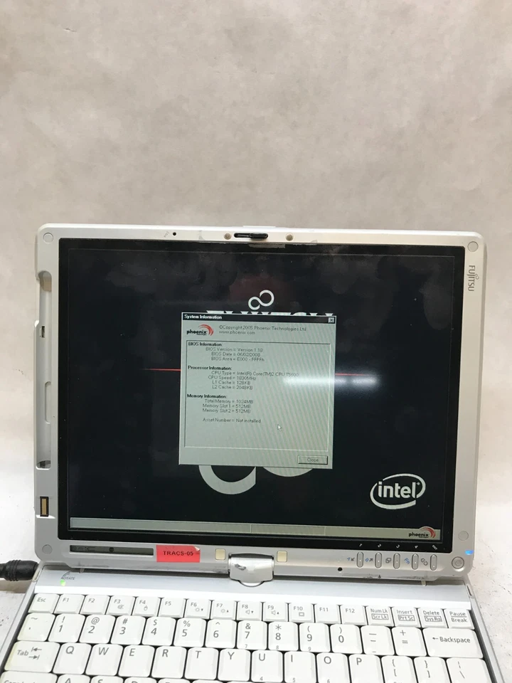 Fujitsu LifeBook T4215 12.1" Core 2 T5600 1.83GHz 1GB RAM NO HDD/OS AS IS -  -DW - Image 2 of 4