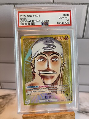 Enel PSA 10 Gem Mint Alternate Art Leader One Piece Card Game