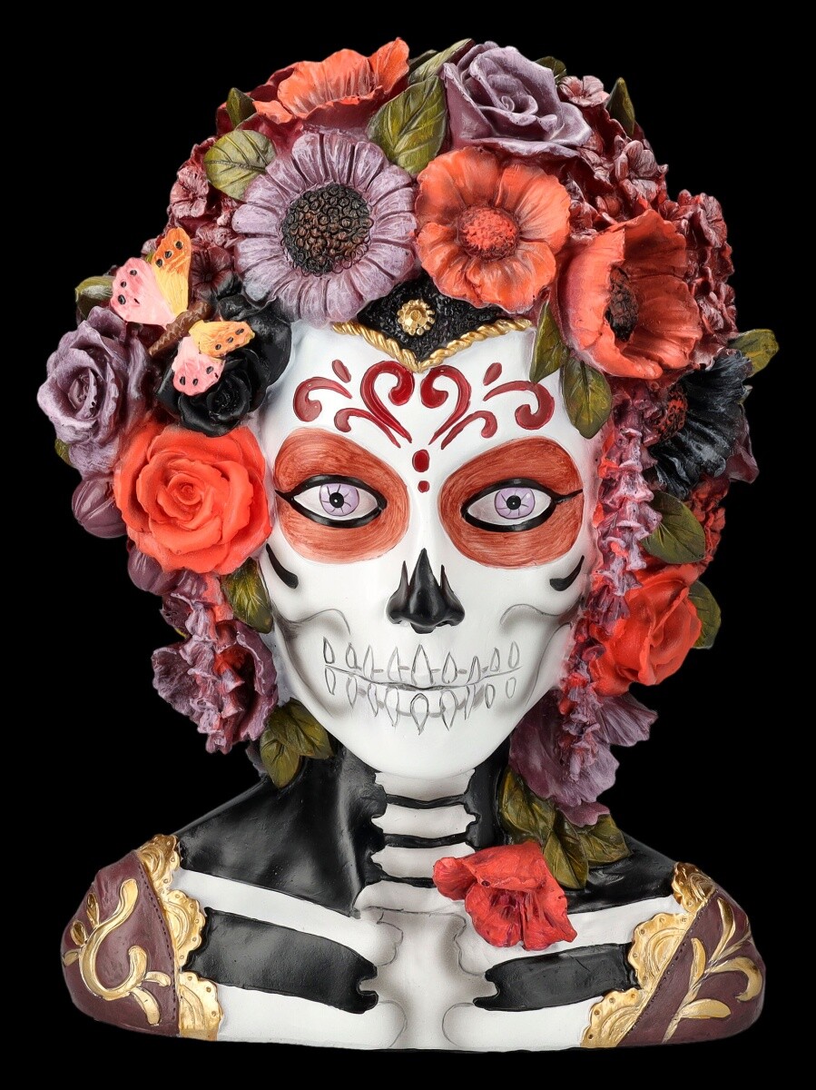 Skeleton Bust - Calavera Catrina - Day of the Dead Mexico Decoration