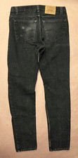 Vintage Levis 512 Black Jeans, Slim Tapered, Deadstock NWT, Size 34x34