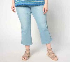 Belle Kim Gravel TripleLuxe Dnm Got it Braid Crop Jean-Light Wash-Reg 6-A639676