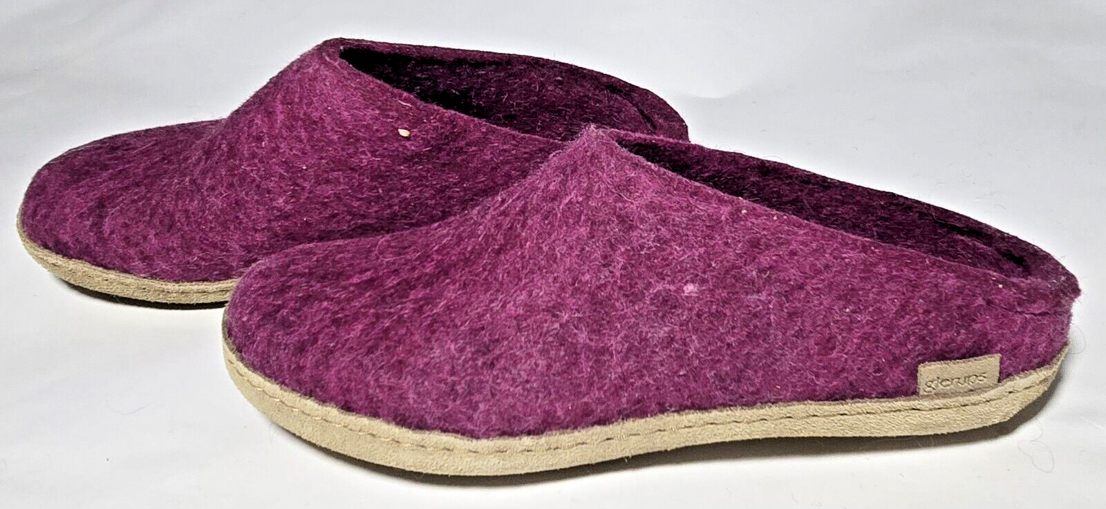 SAOLA Glerups Pantofole in Lana con Suola in Pelle Donna Taglia EU 41 US 10