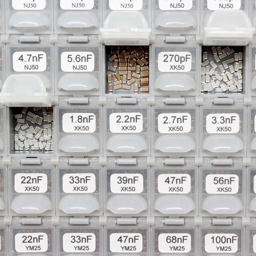 SMD 1206 chip capacitor kits up to 22uF 89V x 50pcs X7R NPO distributed BOX-ALL - Picture 2 of 6