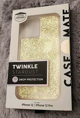 Case-Mate Twinkle Case for Apple iPhone 12/12 Pro. Stardust 10ft Drop Protection