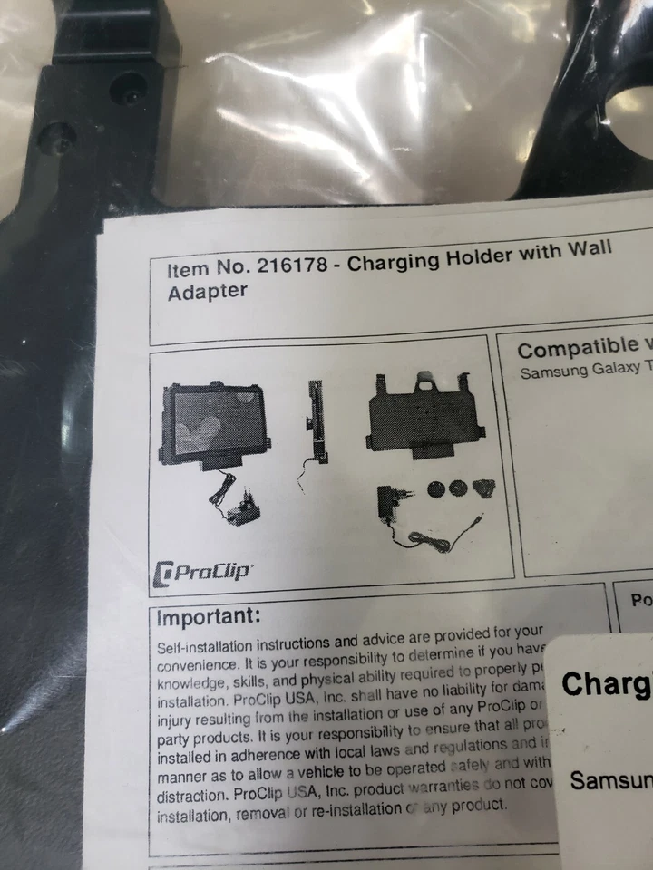 ProClip Charging Holder w/Wall Adapter 216178 for Samsung Galaxy Tab Active Pro - Image 3 of 4