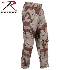 Pantaloni cargo BDU Chocolate Chip 6 colori mimetici deserto Rothco 55/45 poli cotone
