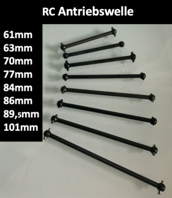 2x RC Dogbone Antriebswelle Antriebsknochen Achse Car 61 63 70 77 84 86 89,5 101