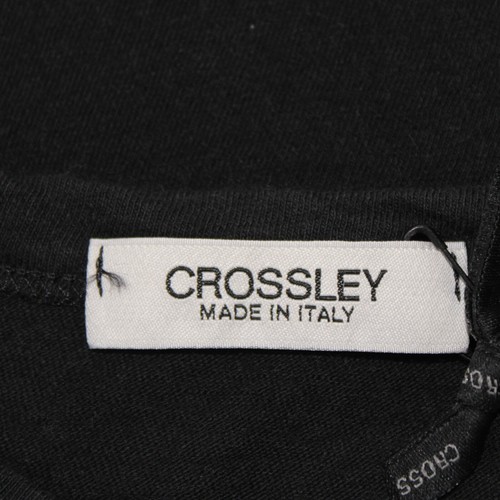 Crossley NWT Short Sleeve T-Shirt Size Small in Solid Black Cotton & Cashmere - Picture 8 of 9