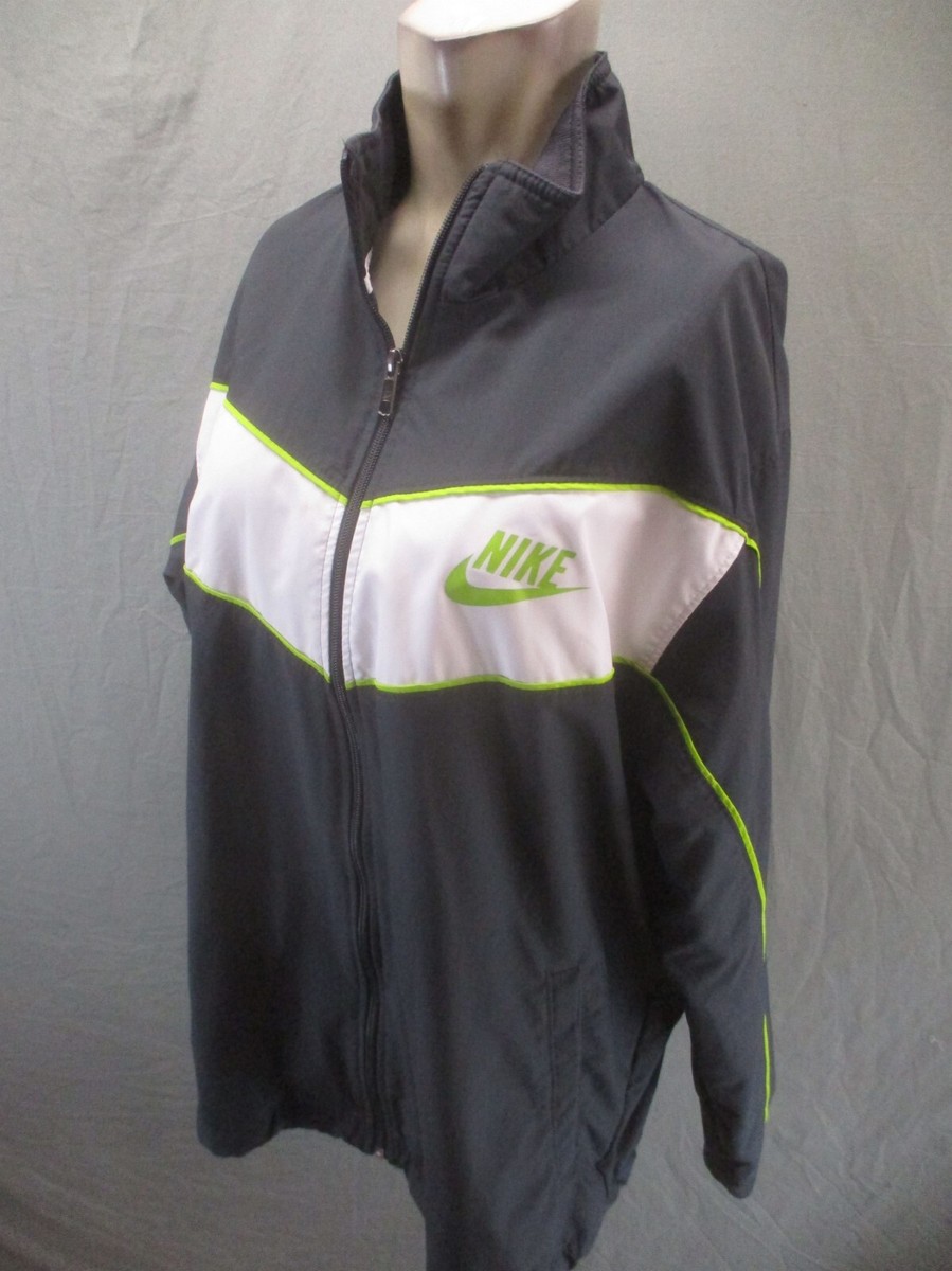 NIKE Size L Mens Zip Up Stand Collar Pocket Athletic