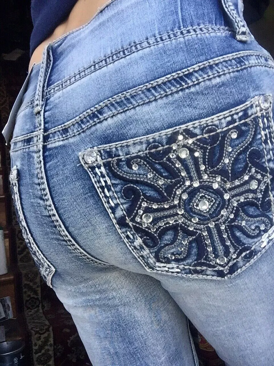 Women s Apt 9 Embellished Tummy Control Waist Bling Capris Jean