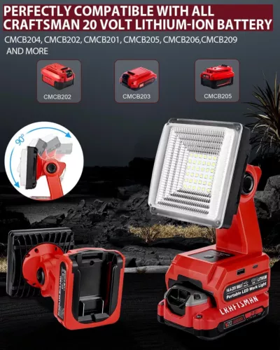 Akku LED Arbeitsleuchte für Makita für Bosch Akku Fluter Notlampe - Bild 25 von 27