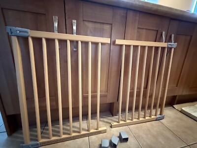 Baby Dan Flexi Fit Beech Wood Silver Fittings stair Gate New In Box