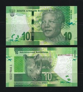 south africa 10 rand 2015 p 138b sign kganyago pack fresh unc rhinoceros ebay