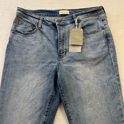 Oliver Logan Womens 8 29 Jeans Crosby Relaxed Taper Light Wash Raw Hem