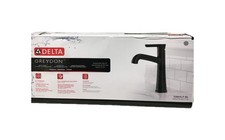 Delta Greydon Single Handle Single Hole Bathroom Sink Faucet in Matte Black