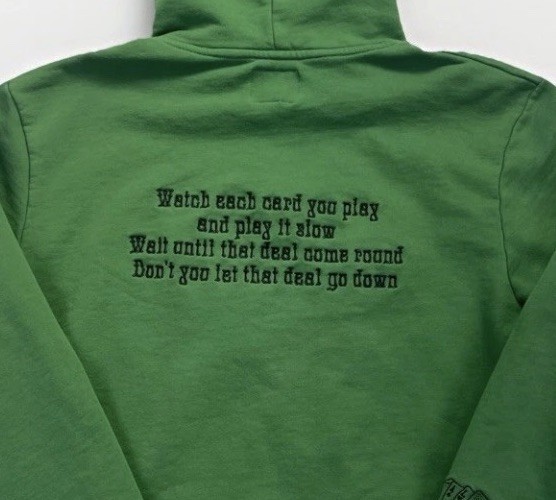 Grateful Dead Mountain Song Collective Hoodie  Skull Gambler Lyrics Embroidered image 6