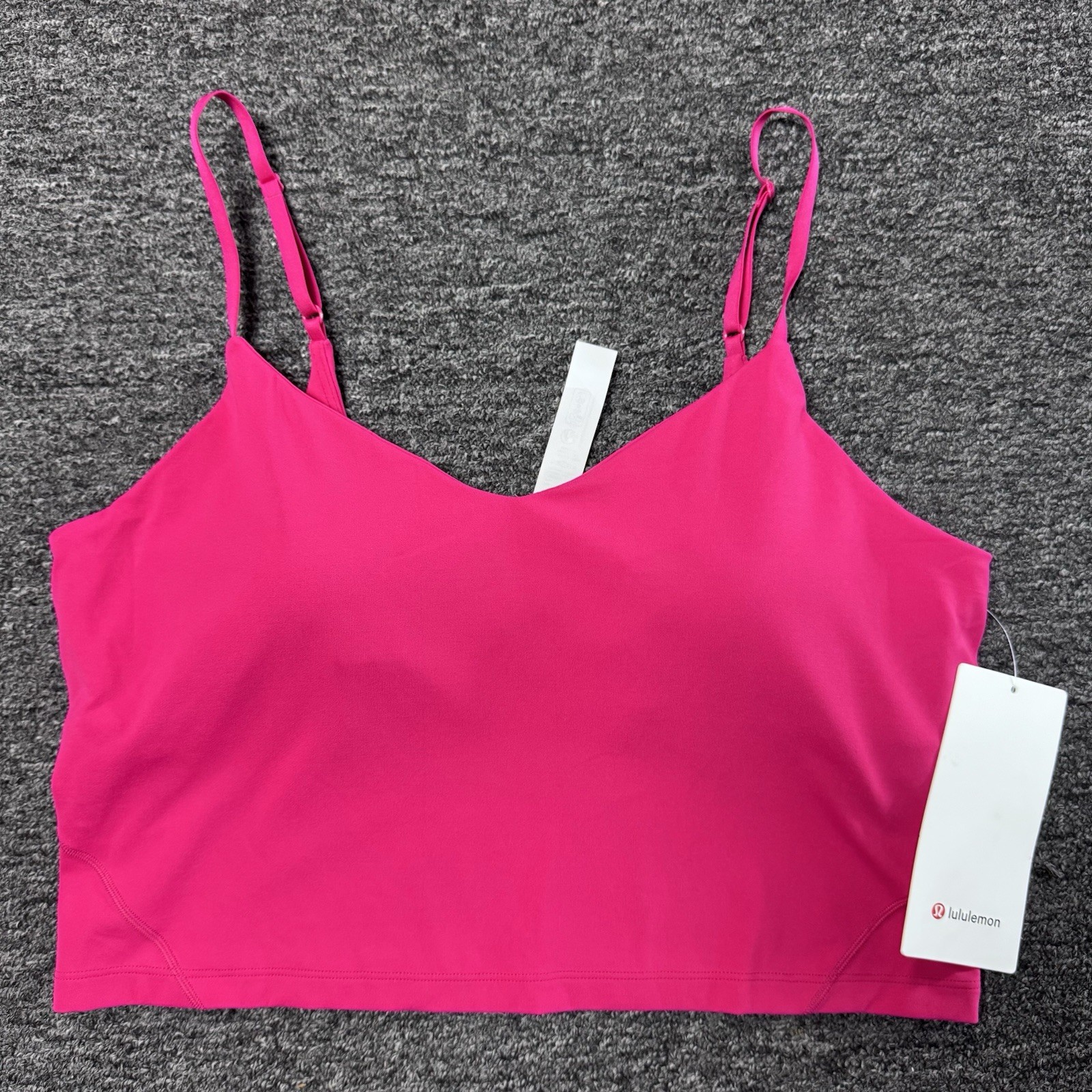 NWT Women’s Lululemon Align Cropped Cami Tank Top A/B Hot Pink Blouse - Size 14